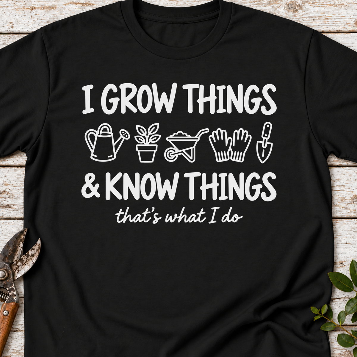 T‑Shirt "Grow Know Things"