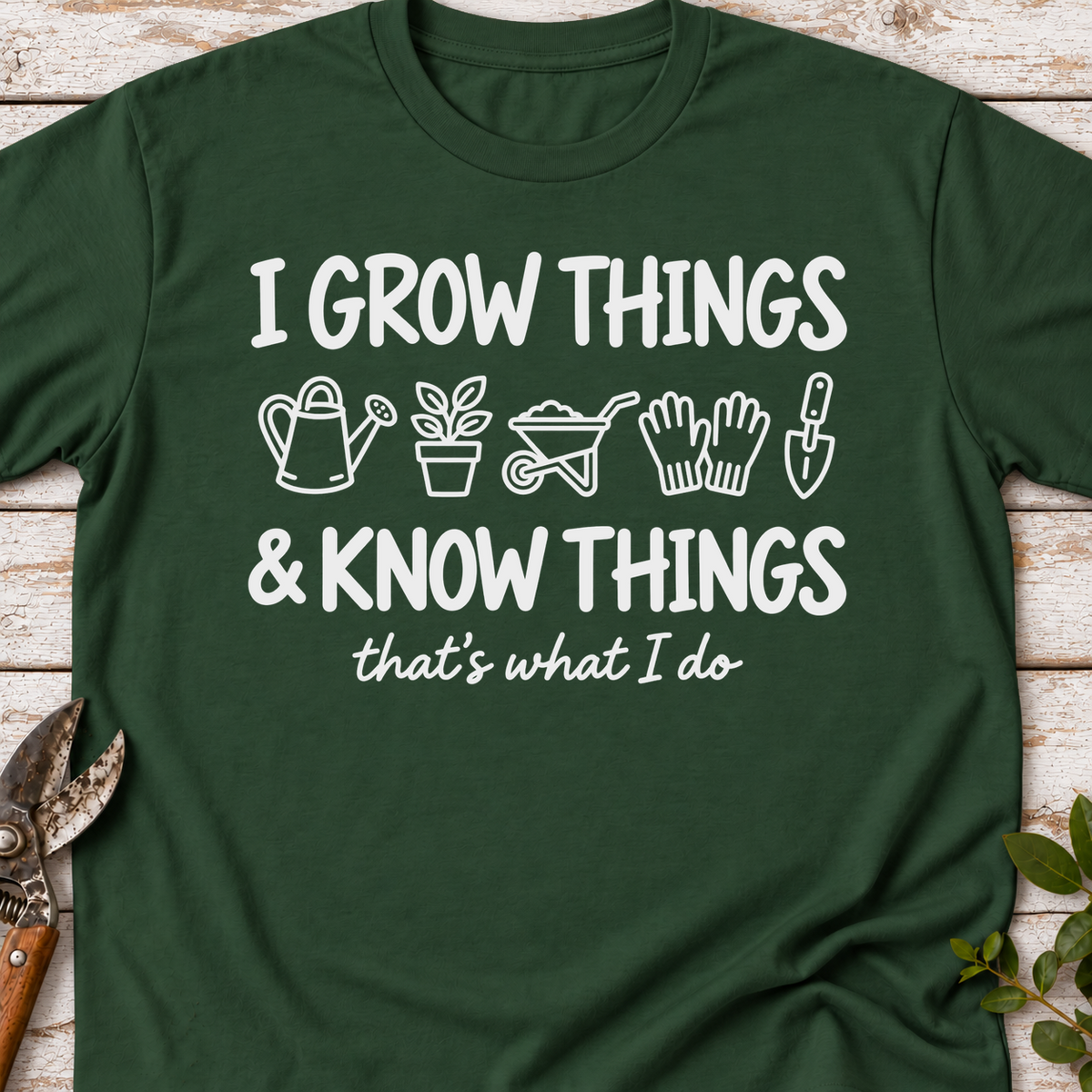 T‑Shirt "Grow Know Things"