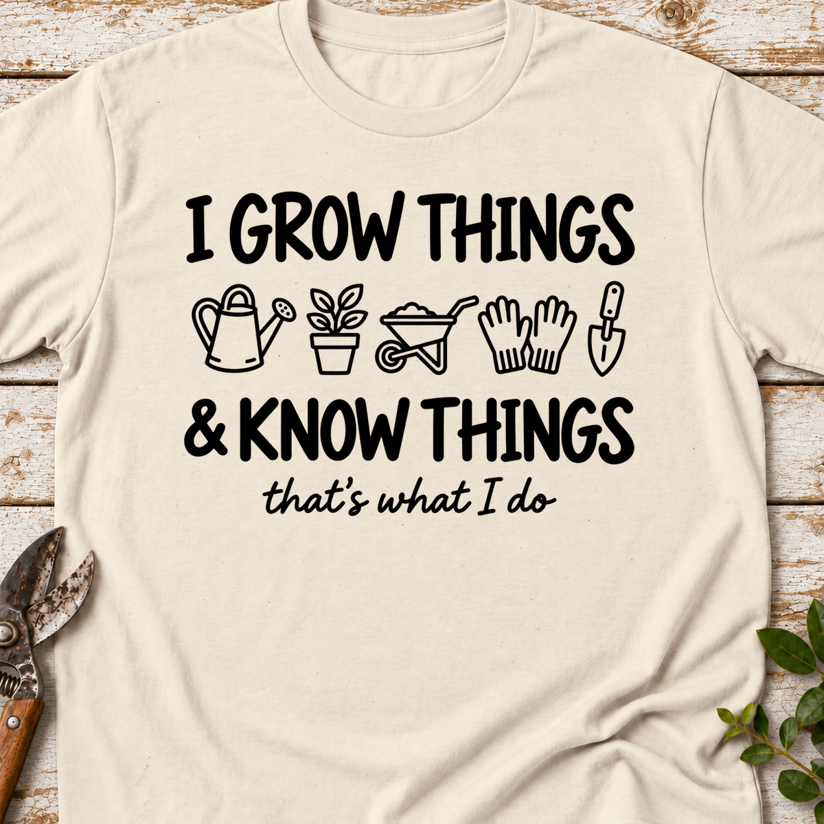 T‑Shirt "Grow Know Things"
