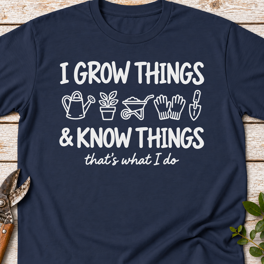 T‑Shirt "Grow Know Things"