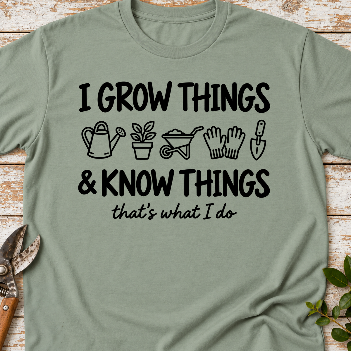 T‑Shirt "Grow Know Things"