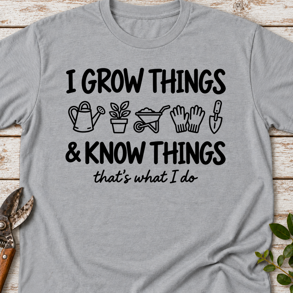 T‑Shirt "Grow Know Things"