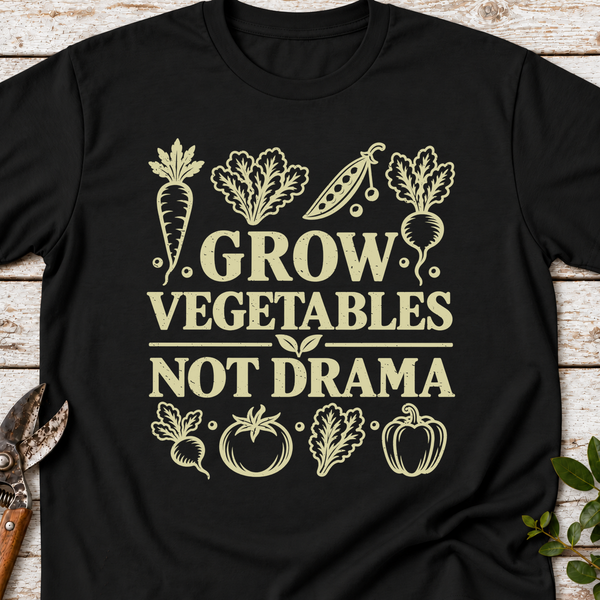 T‑Shirt "Vegetables Not Drama"