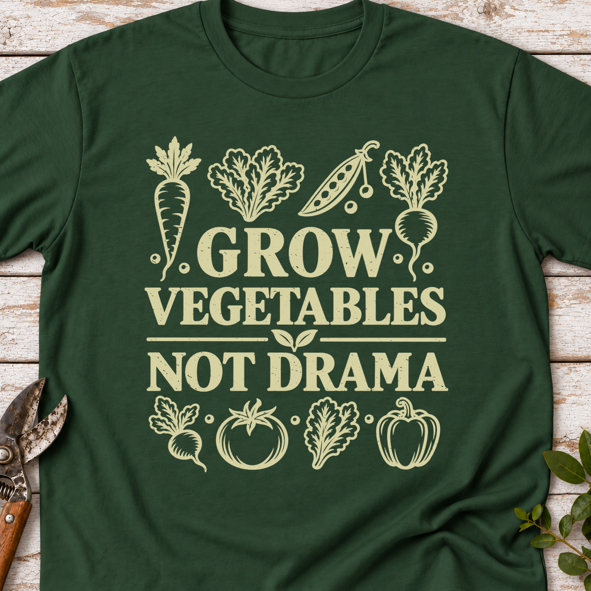 T‑Shirt "Vegetables Not Drama"