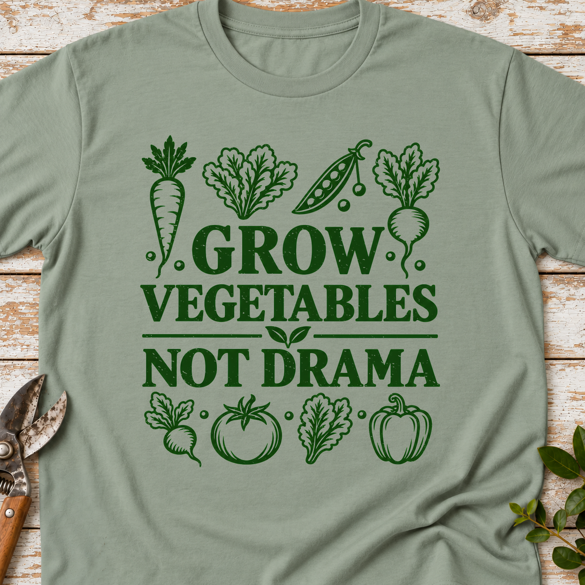T‑Shirt "Vegetables Not Drama"