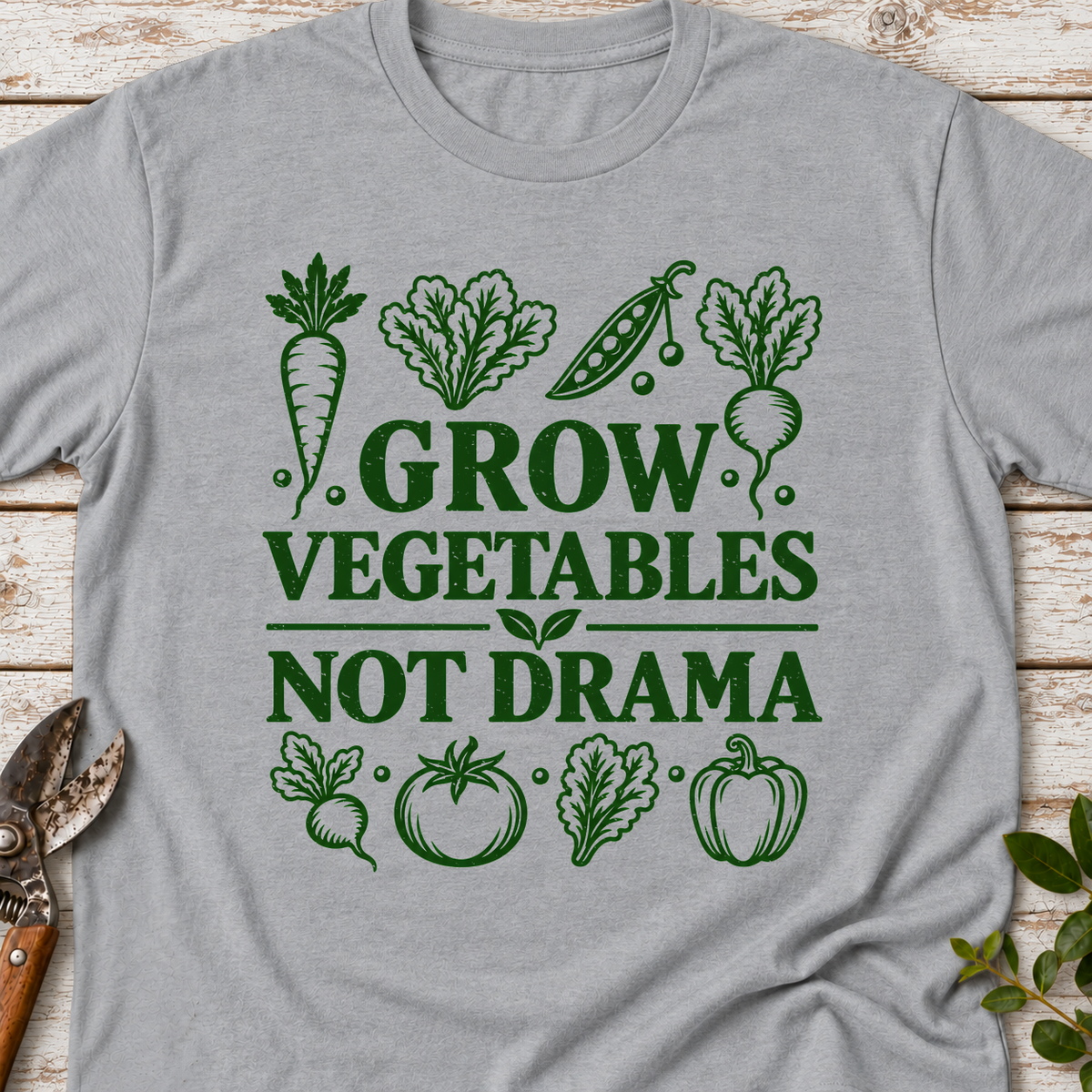 T‑Shirt "Vegetables Not Drama"